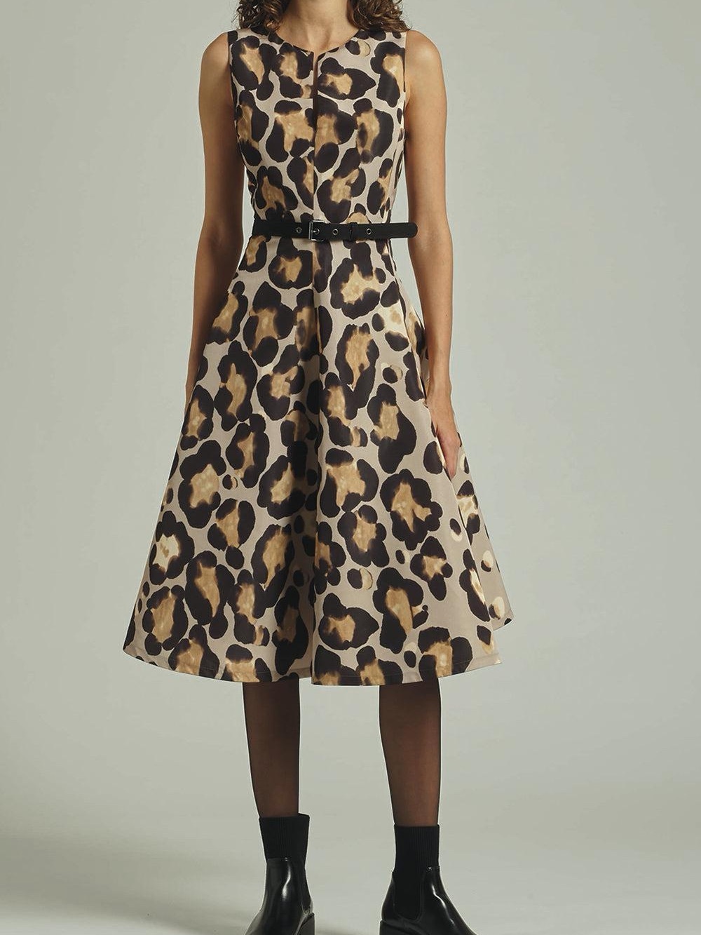 Sara Roka Mariela Animal Print dress